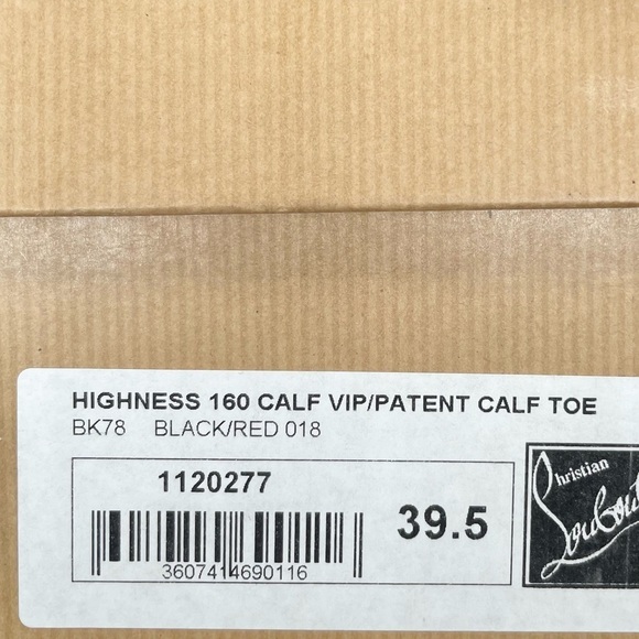 Christian Louboutin Black Leather Peep toe Highness pumps 160mm 39.5 - Picture 13 of 13